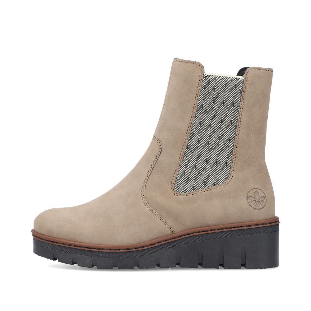 Rieker Schuhe | Damen Chelsea Boots champagner