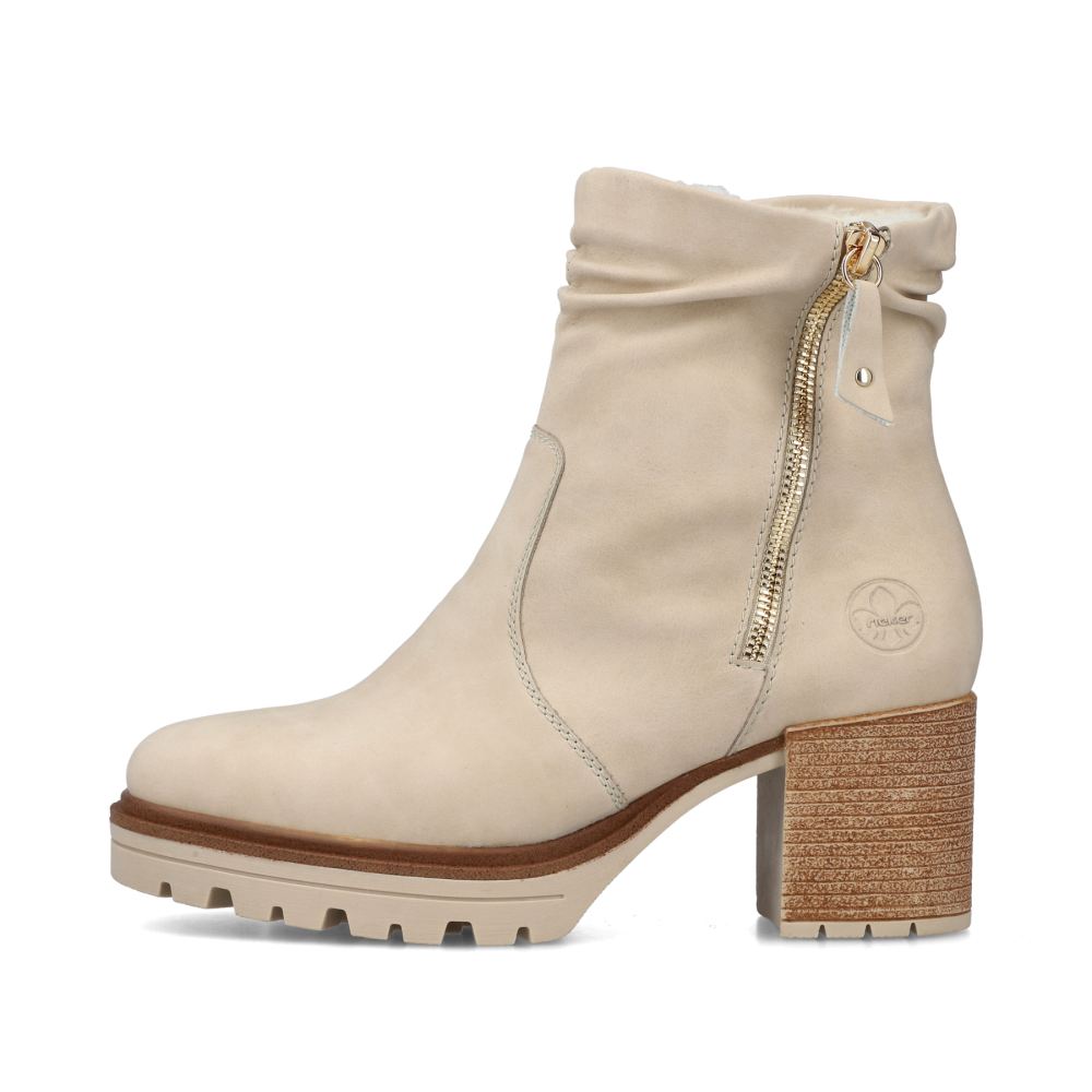 Rieker Schuhe | Damen Stiefeletten cremebeige