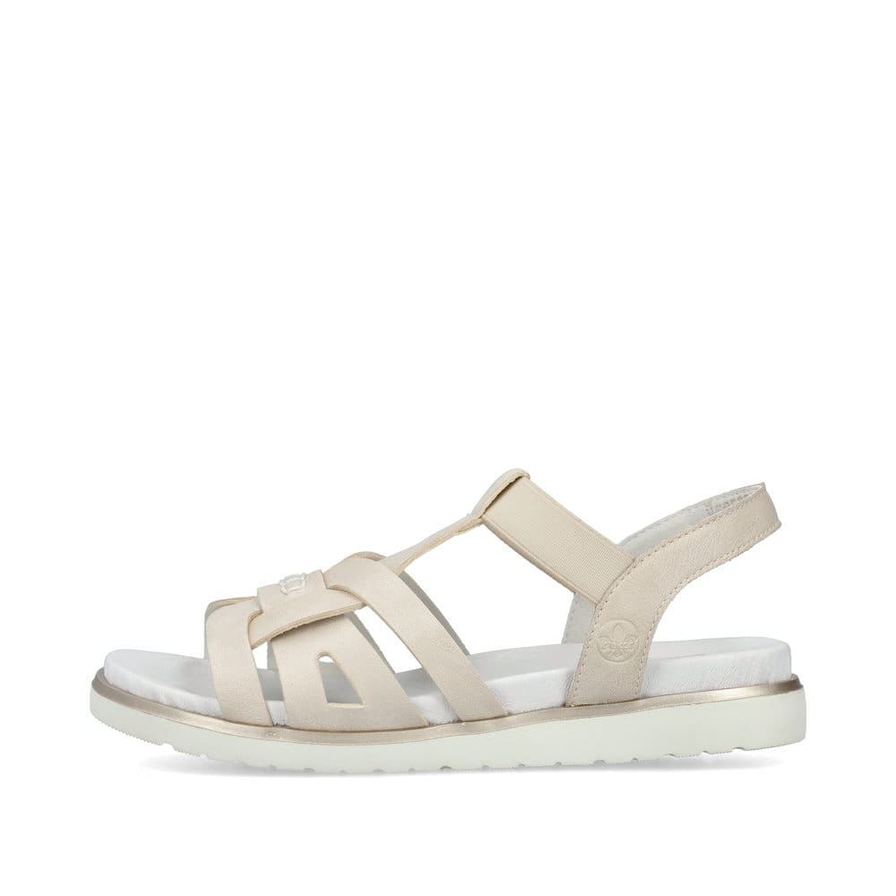 Rieker Schuhe | Damen Riemchensandalen perlweiss