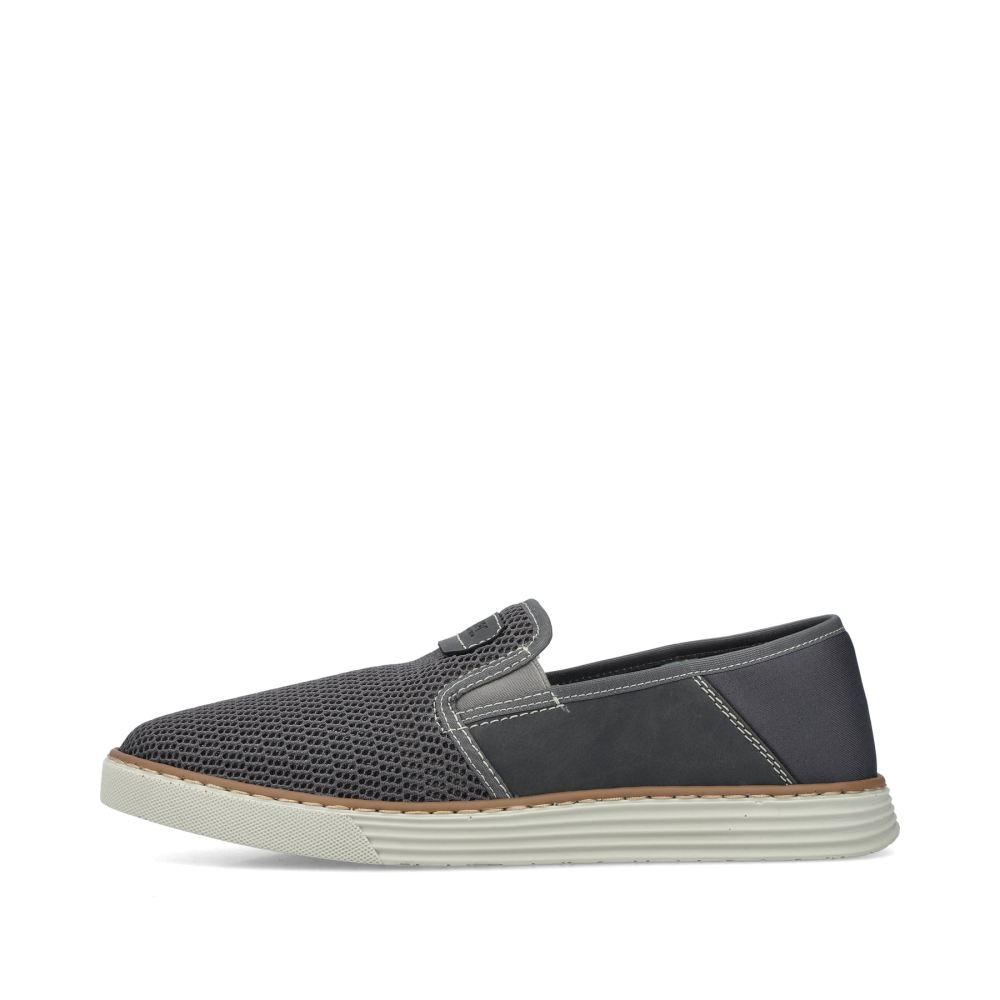 Rieker Schuhe | Herren Slipper steingrau