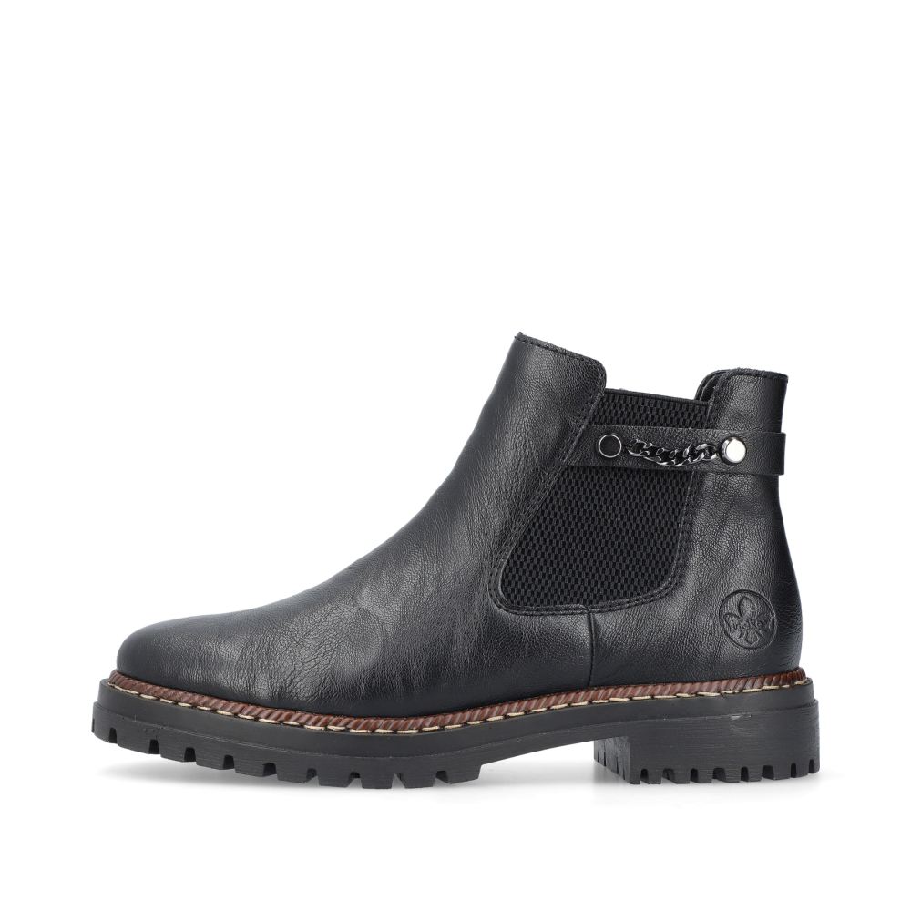 Rieker Schuhe | Damen Chelsea Boots nachtschwarz