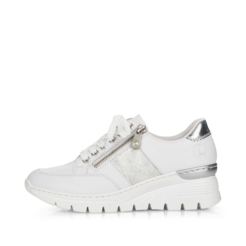 Rieker Schuhe | Damen Sneaker Low reinweiss