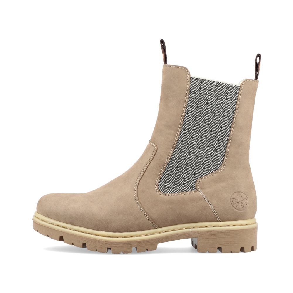 Rieker Schuhe | Damen Chelsea Boots braunbeige