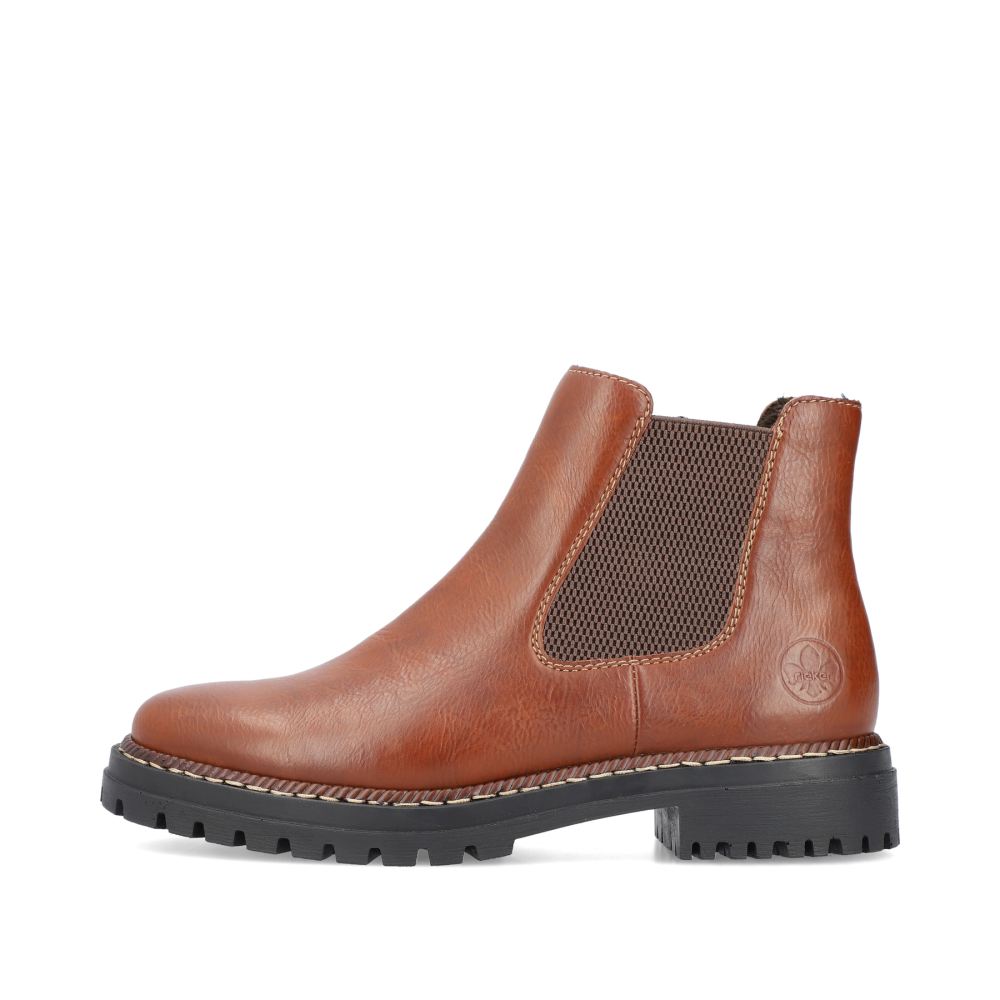 Rieker Schuhe | Damen Chelsea Boots fuchsbraun