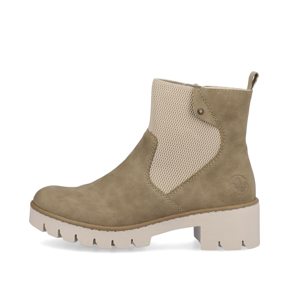 Rieker Schuhe | Damen Chelsea Boots beigebraun