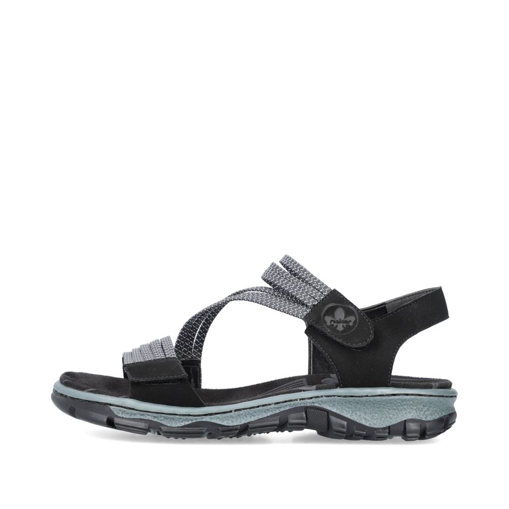 Rieker Schuhe | Damen Trekkingsandalen graphitschwarz