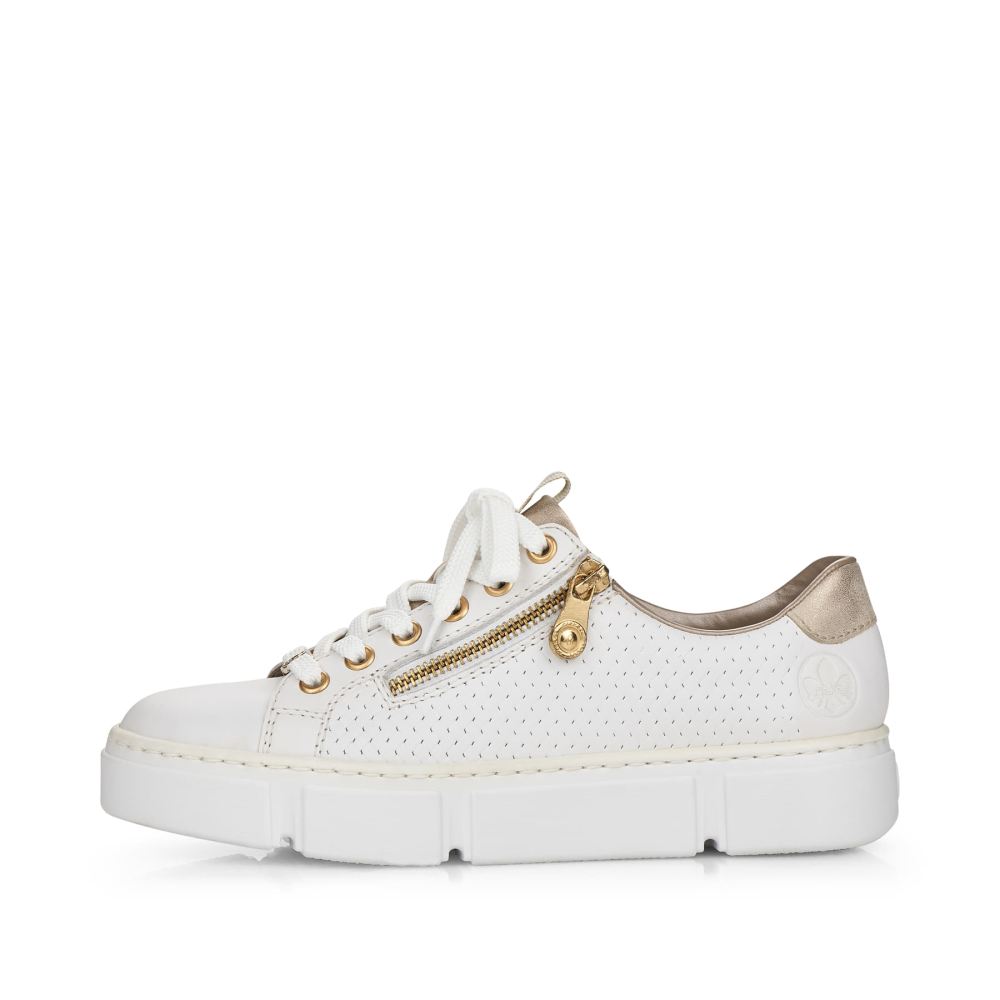 Rieker Schuhe | Damen Sneaker Low perlweiss