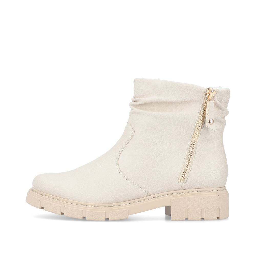 Rieker Schuhe | Damen Kurzstiefel hellbeige