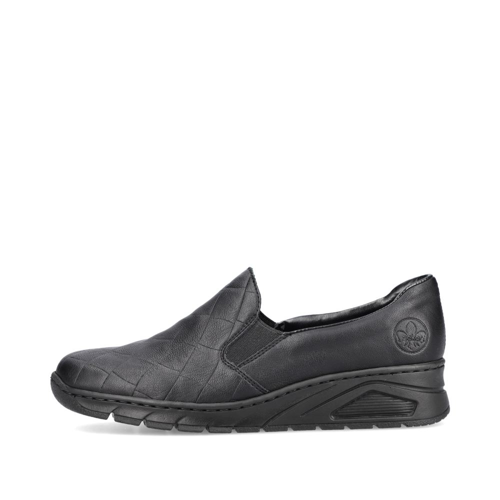 Rieker Schuhe | Damen Slipper tiefschwarz