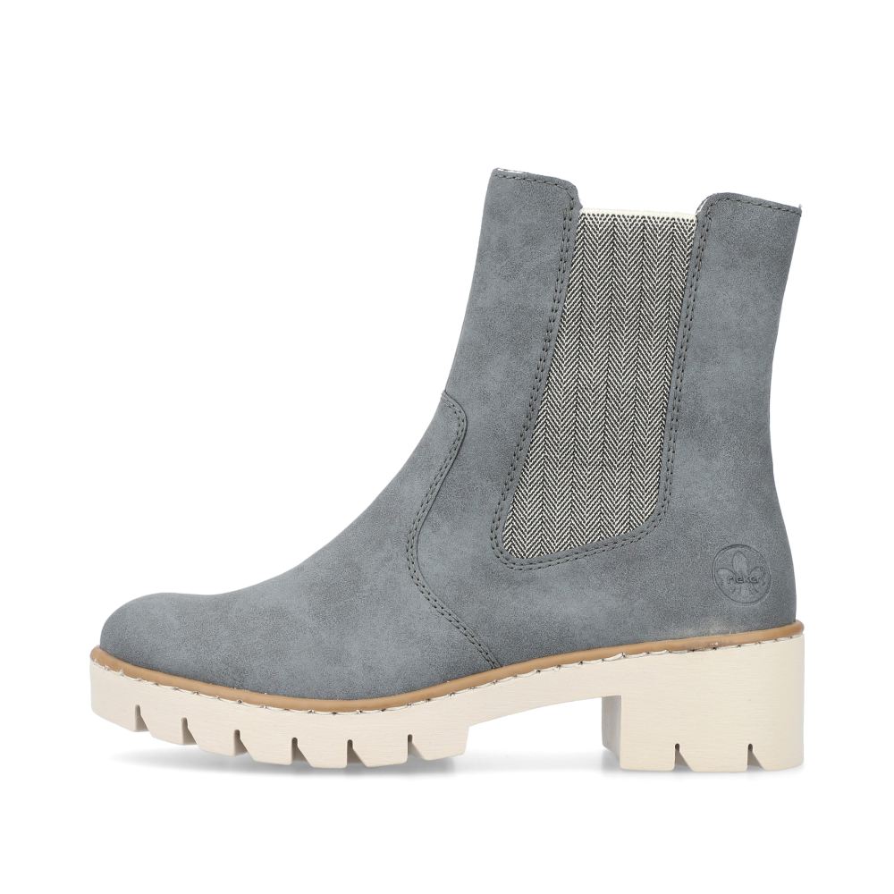 Rieker Schuhe | Damen Chelsea Boots graublau