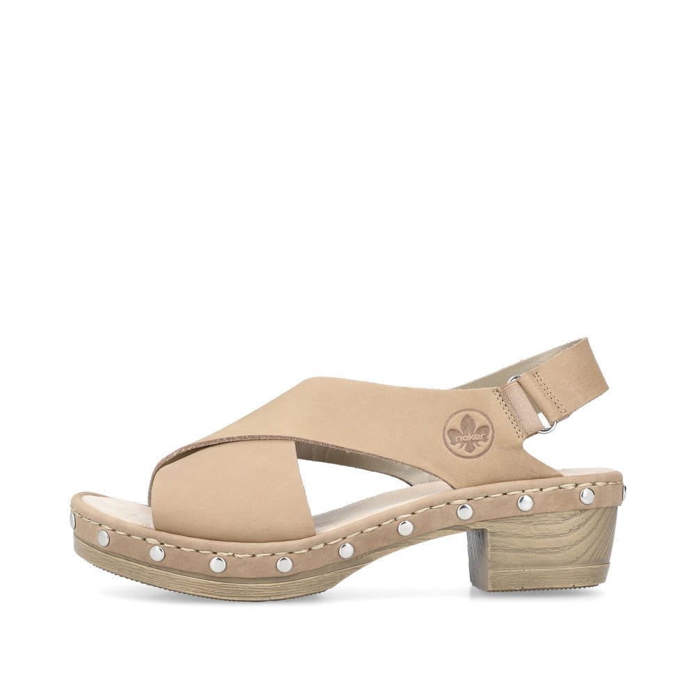 Rieker Schuhe | Damen Riemchensandaletten hellbeige