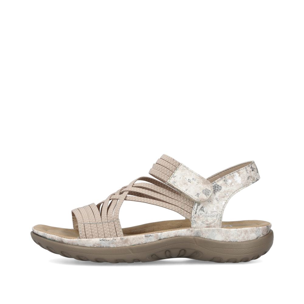 Rieker Schuhe | Damen Riemchensandalen cremebeige