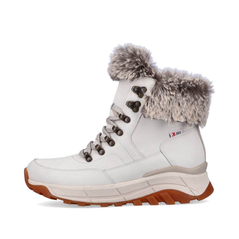 Rieker Schuhe | EVOLUTION Damen Schnurstiefel frost white