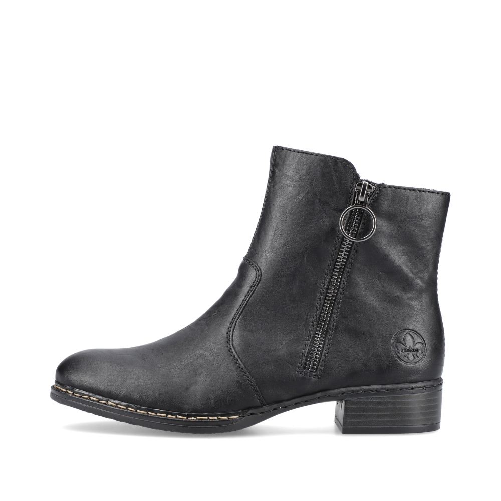 Rieker Schuhe | Damen Stiefeletten nachtschwarz