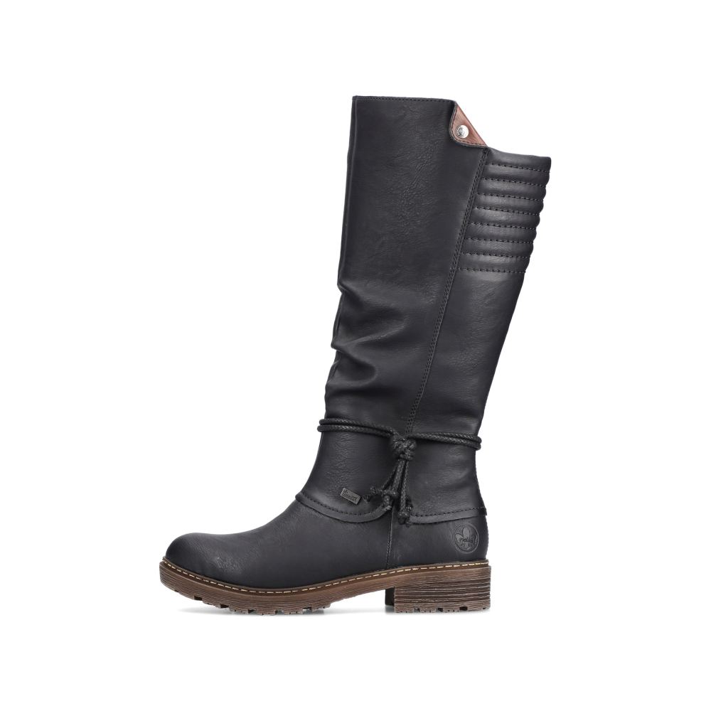 Rieker Schuhe | Damen Hochschaftstiefel tiefschwarz