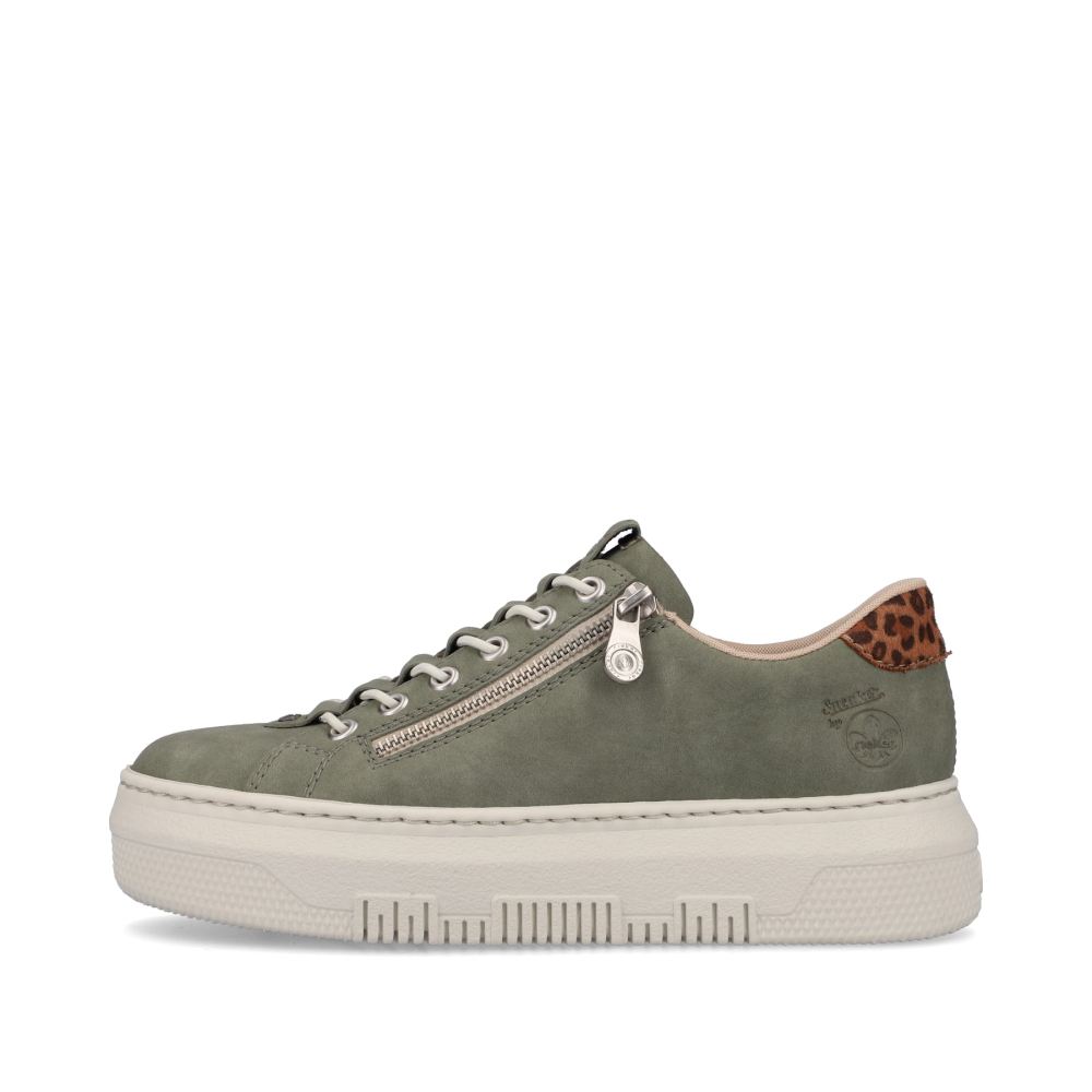 Rieker Schuhe | Damen Sneaker Low olivgrun