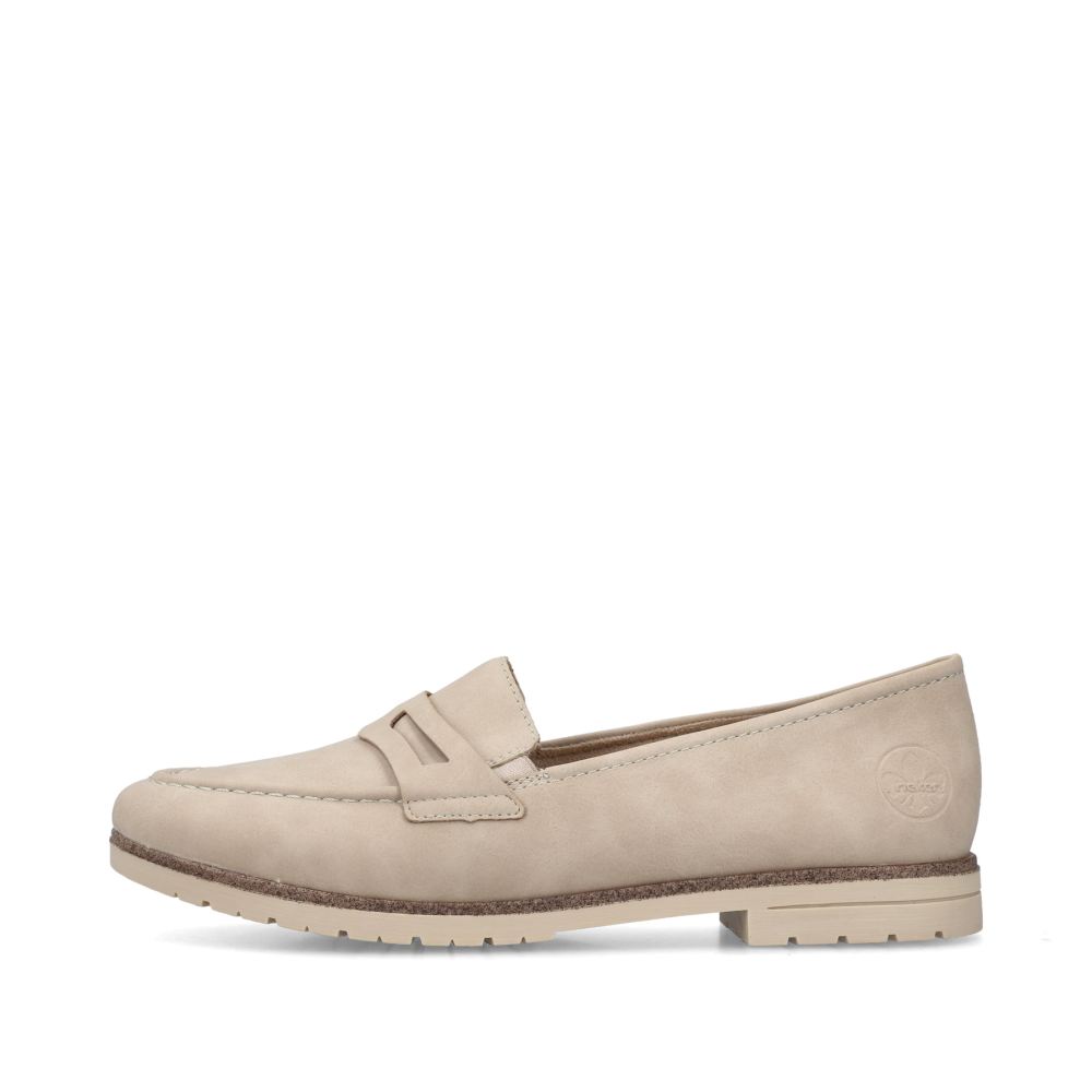 Rieker Schuhe | Damen Loafer hellbeige