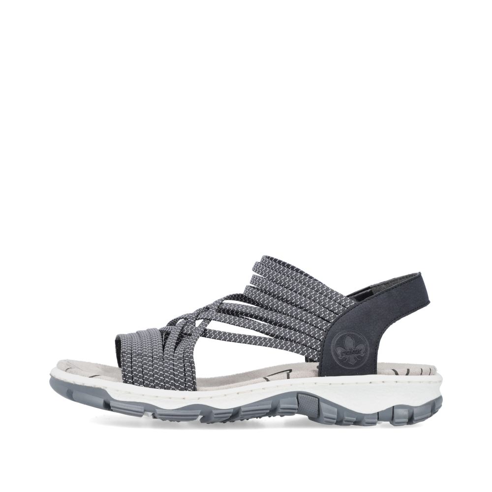 Rieker Schuhe | Damen Trekkingsandalen pazifikblau