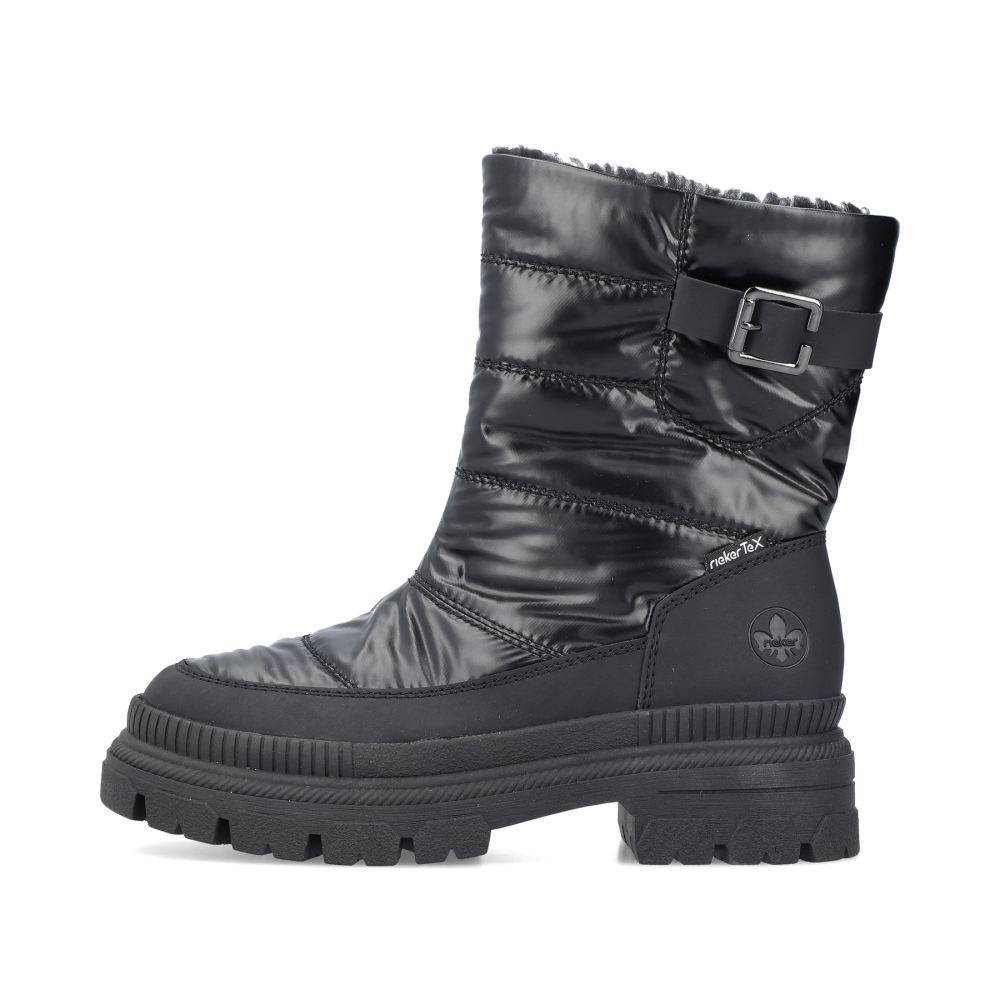 Rieker Schuhe | Damen Kurzstiefel glanzschwarz