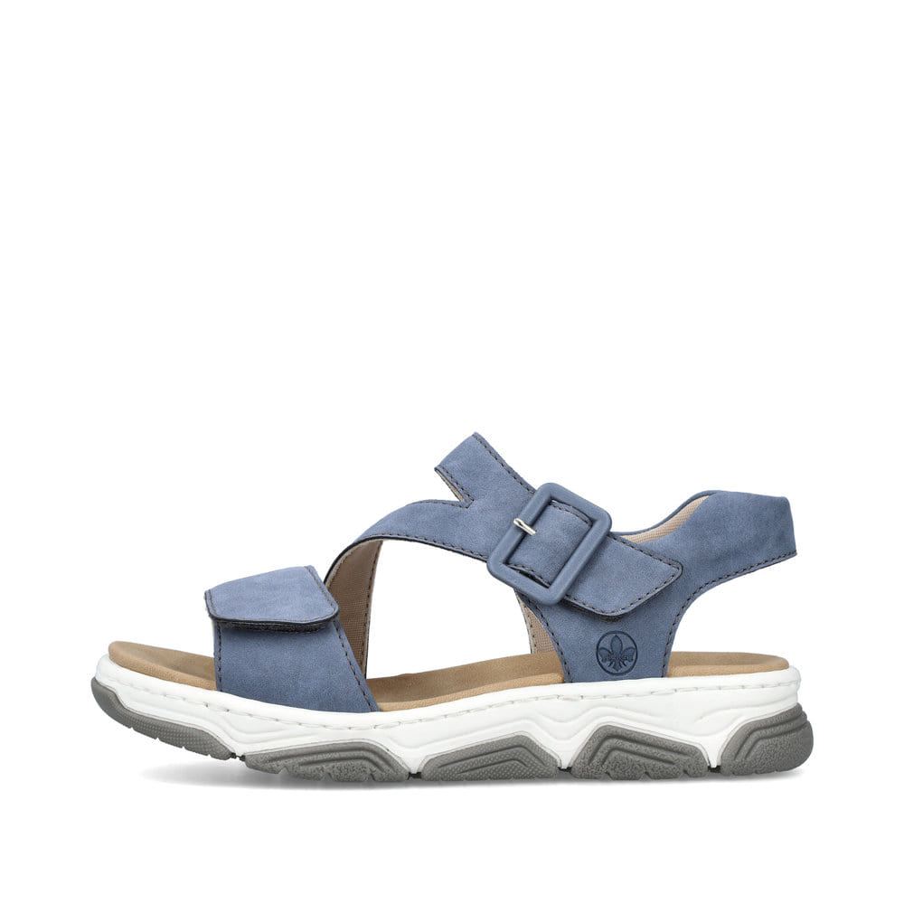 Rieker Schuhe | Damen Riemchensandalen schieferblau