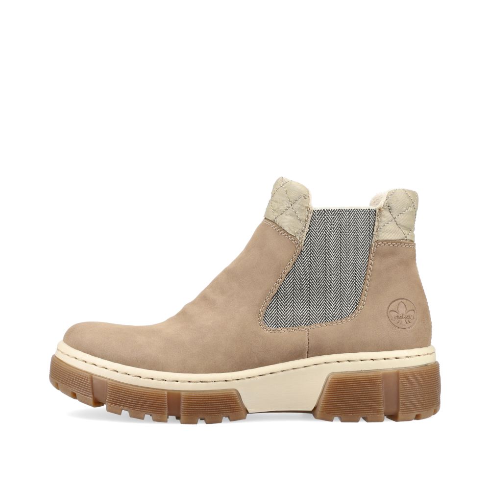 Rieker Schuhe | Damen Chelsea Boots cremebeige