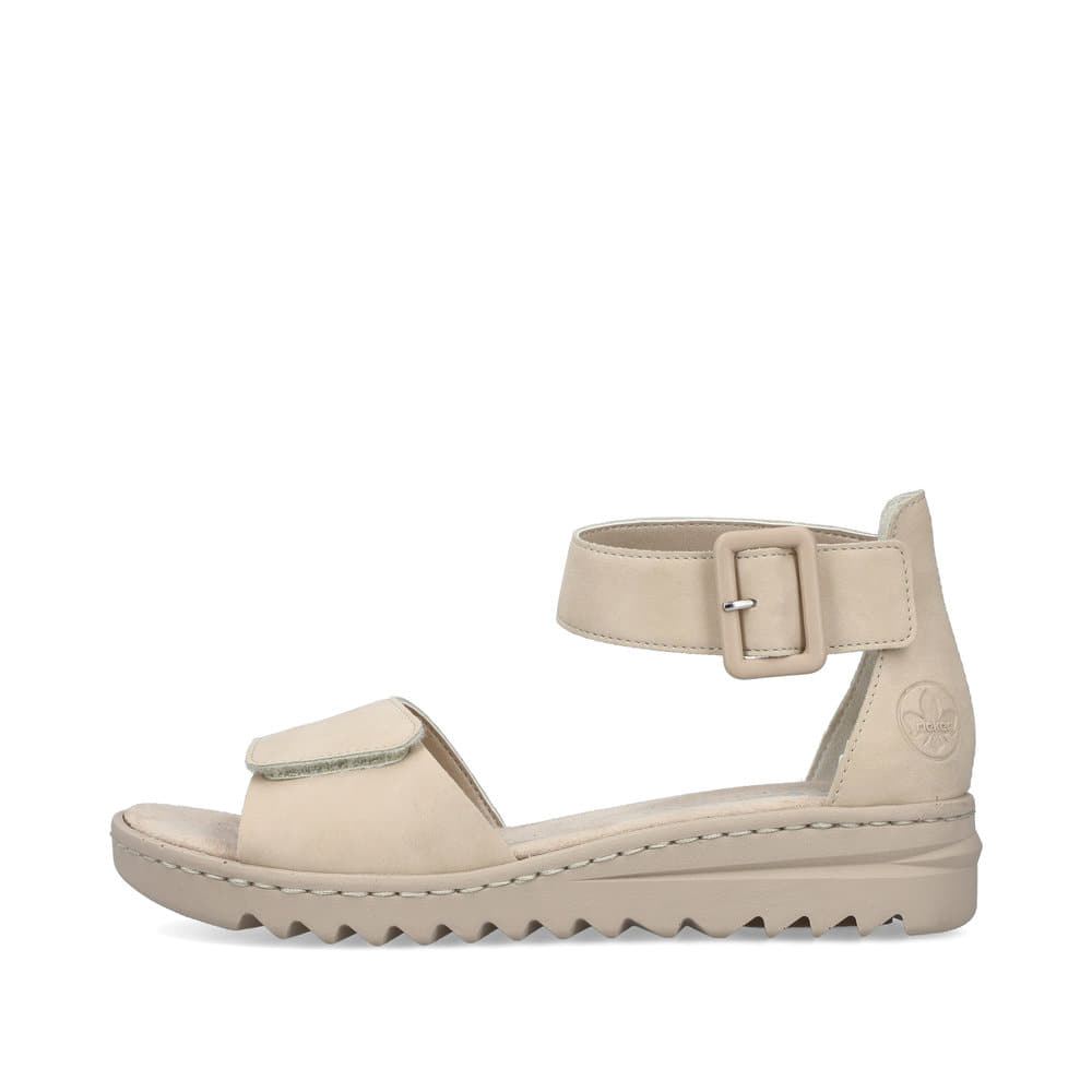 Rieker Schuhe | Damen Keilsandaletten hellbeige