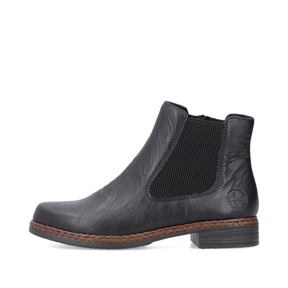 Rieker Schuhe | Damen Chelsea Boots nachtschwarz