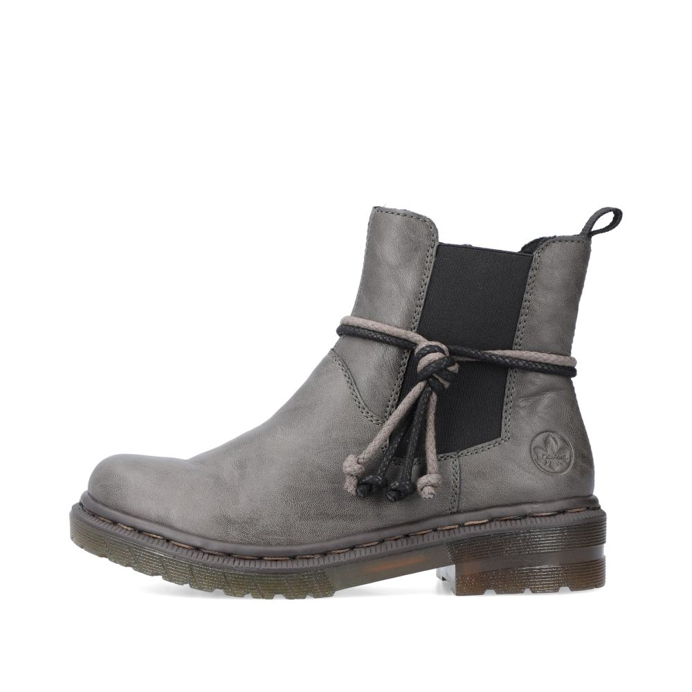 Rieker Schuhe | Damen Chelsea Boots silbergrau