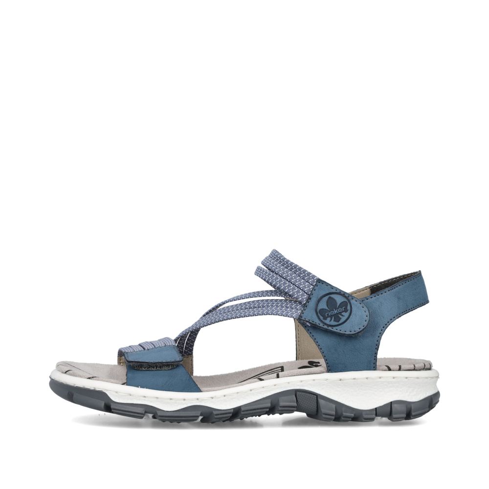 Rieker Schuhe | Damen Trekkingsandalen californiablau