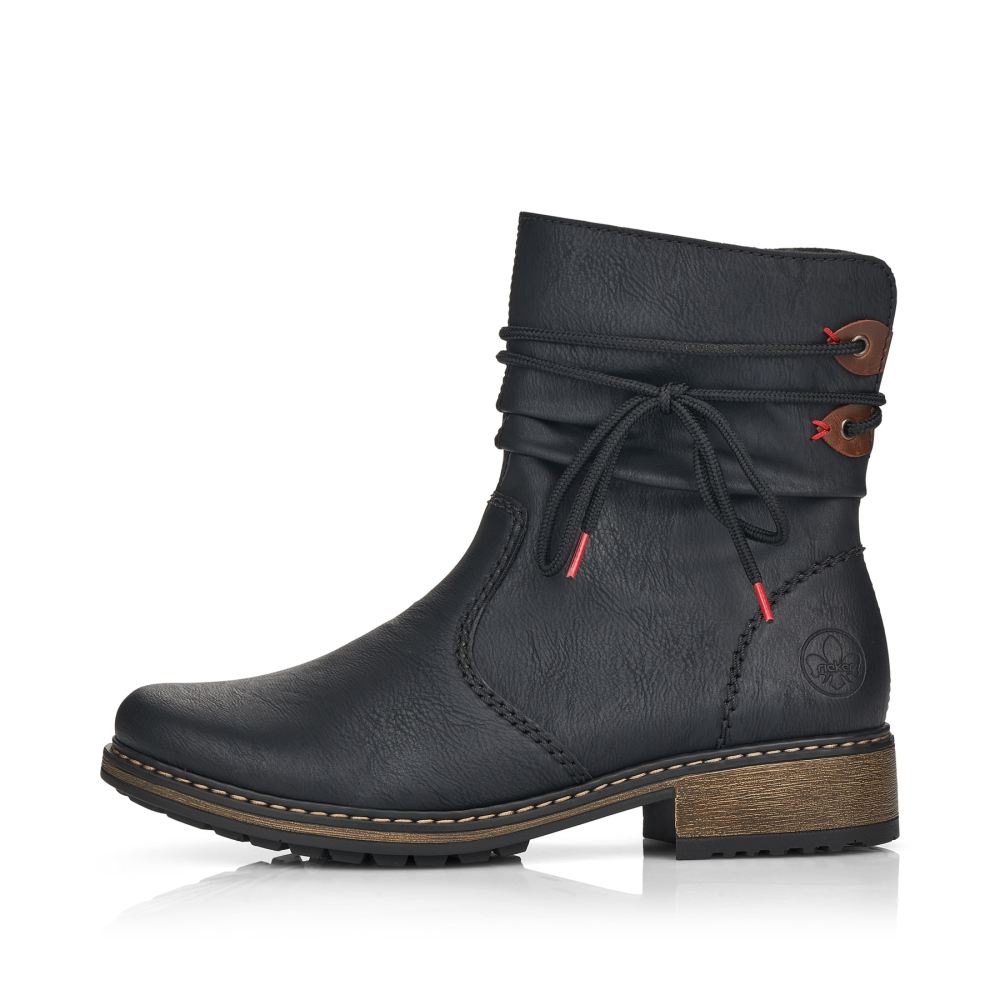 Rieker Schuhe | Damen Kurzstiefel tiefschwarz