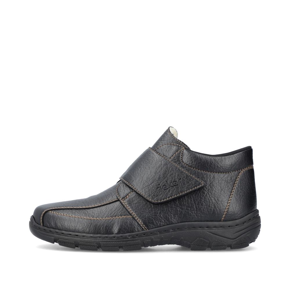 Rieker Schuhe | Herren Slipper glanzschwarz