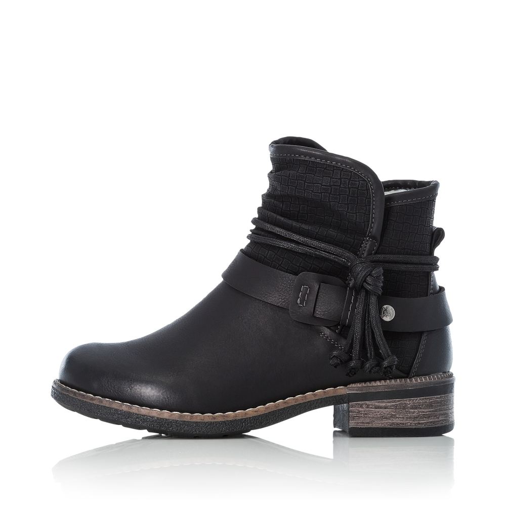 Rieker Schuhe | Damen Kurzstiefel nachtschwarz