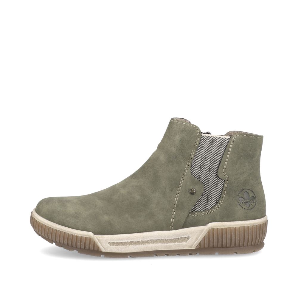 Rieker Schuhe | Damen Chelsea Boots khaki