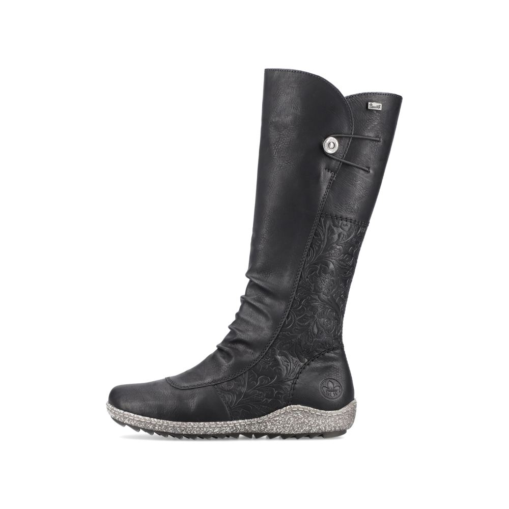 Rieker Schuhe | Damen Hochschaftstiefel tiefschwarz