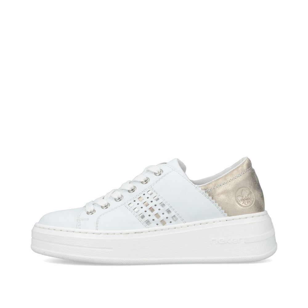 Rieker Schuhe | Damen Sneaker Low brilliantweiss