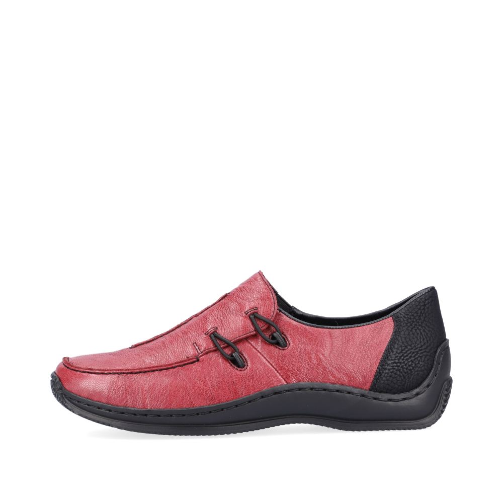 Rieker Schuhe | Damen Slipper bordeauxrot