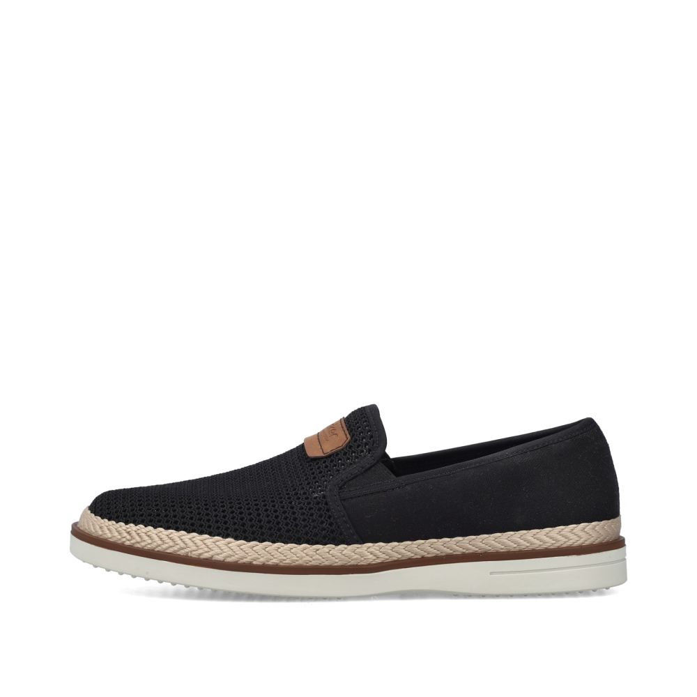 Rieker Schuhe | Herren Slipper nachtschwarz