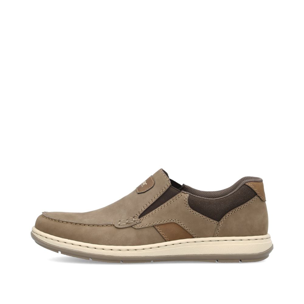 Rieker Schuhe | Herren Slipper braun-beige