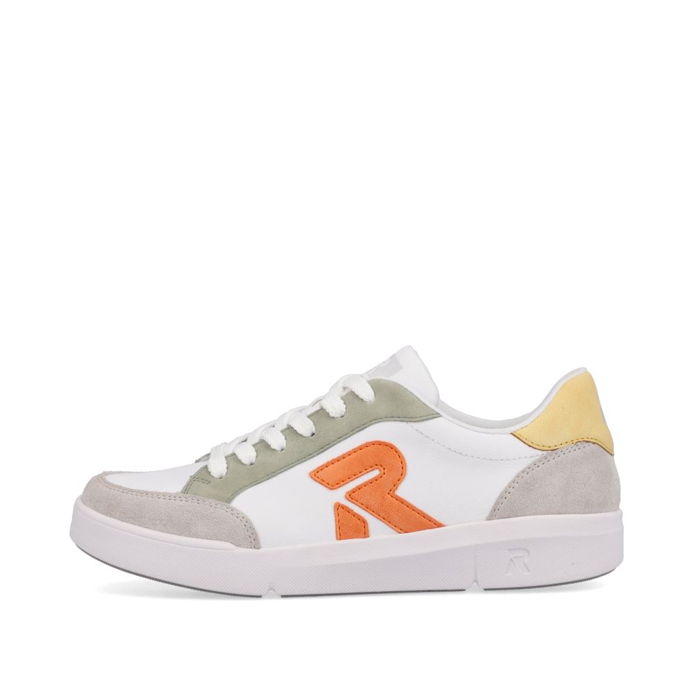 Rieker Schuhe | EVOLUTION Damen Sneaker Low swan-white arctic-grey